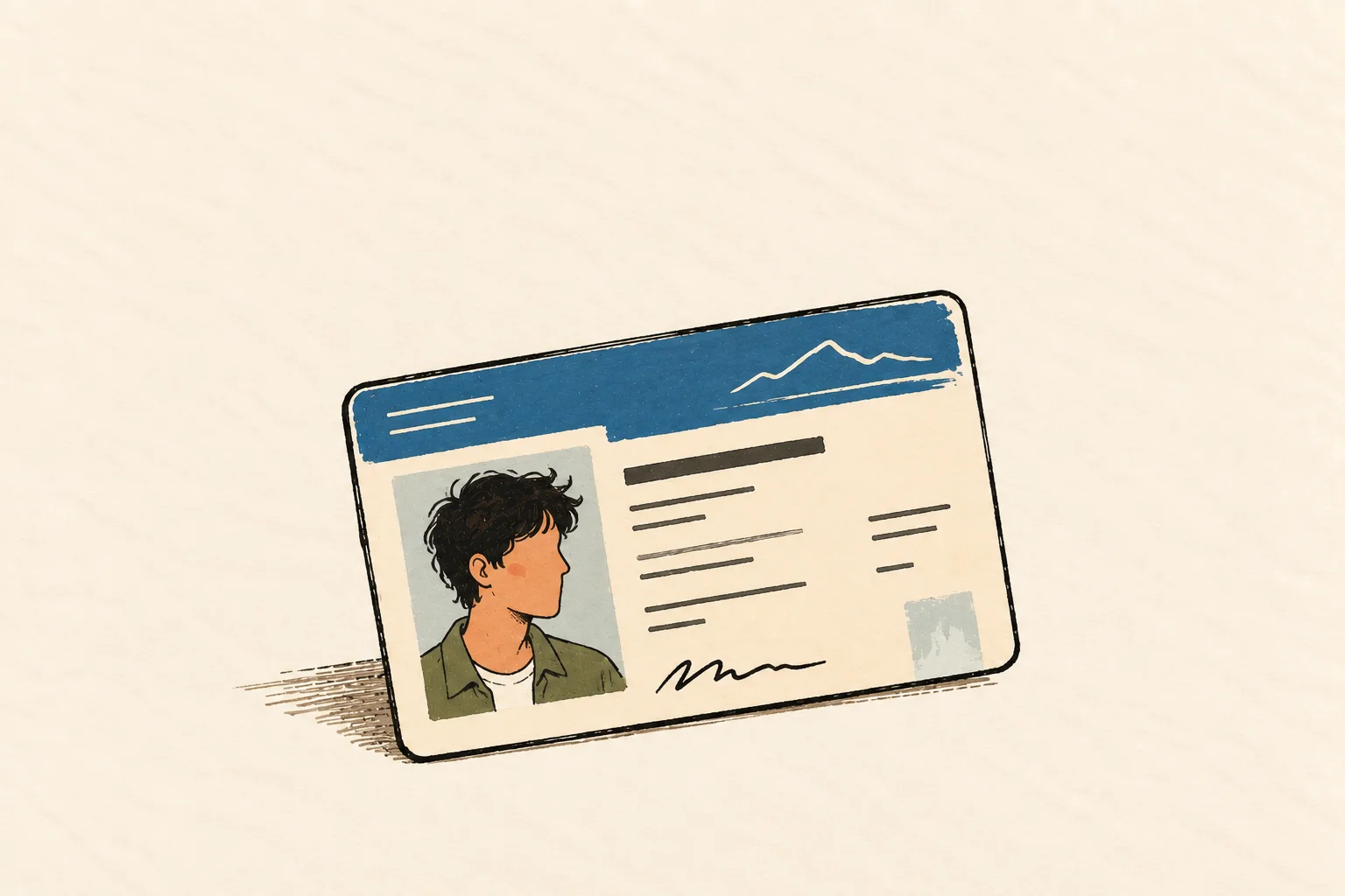 Illustration of a member ID card with a photo