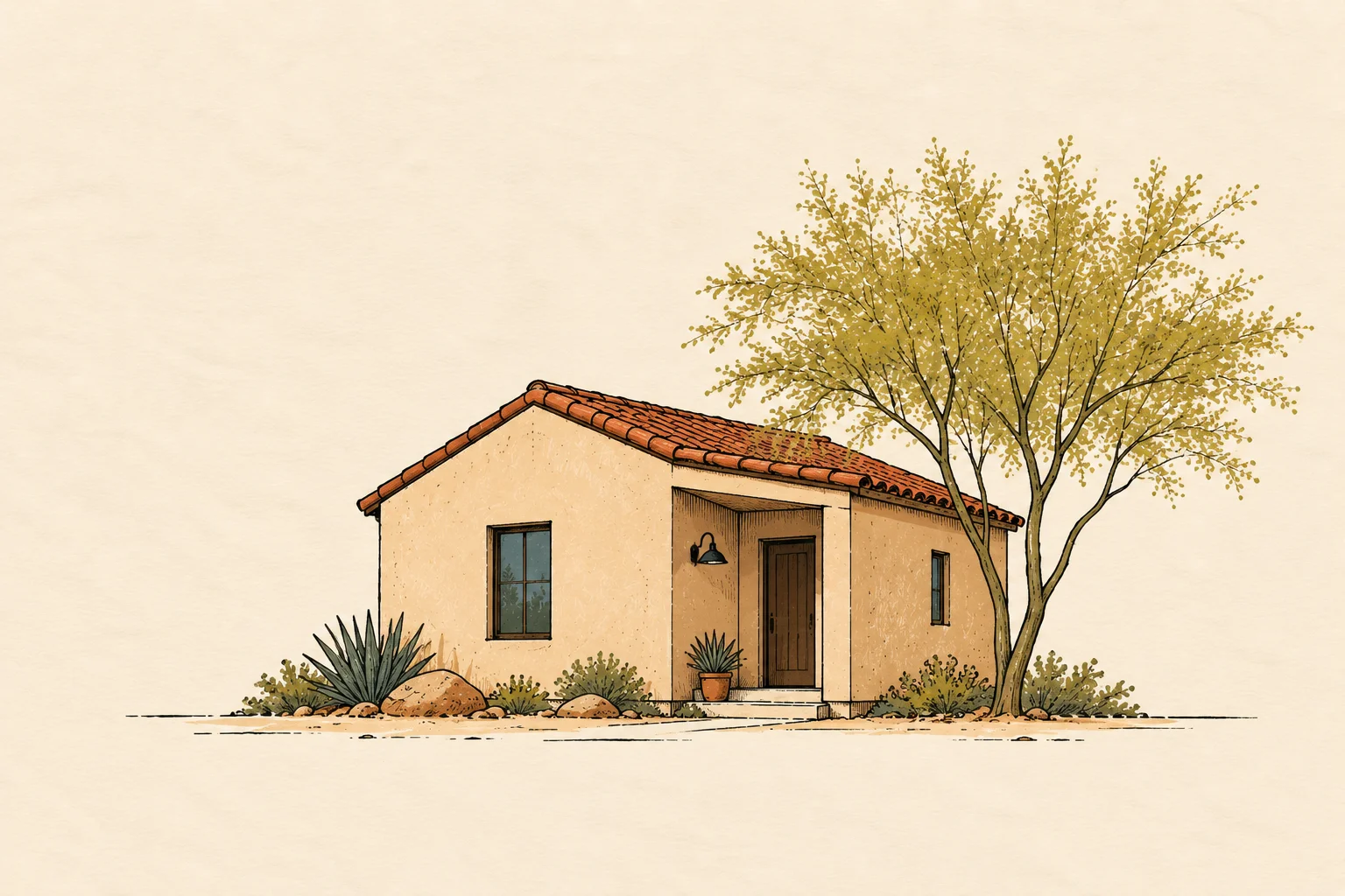 Illustration of a house in a Henderson neighborhood